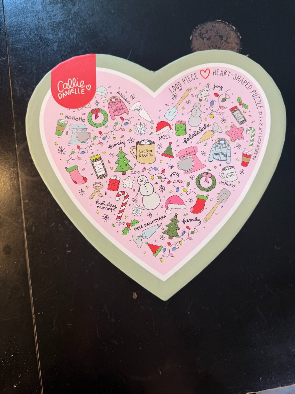 Callie Danielle High Quality 1000 Piece Jigsaw Puzzle Heart Shape Love Winter